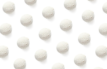 Pattern of vanilla ice cream balls