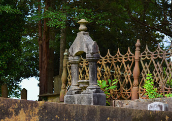 Fototapeta na wymiar Gravestone and Historical Graveyard