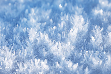 Amazing ice crystals close up