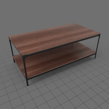 Metal frame coffee table