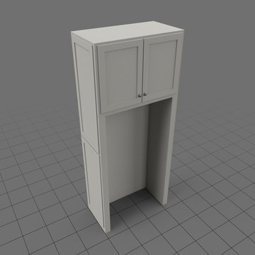 Above refrigerator kitchen cabinet