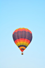 Fototapeta premium Colorful Hot Air Balloons in Flight over blue sky