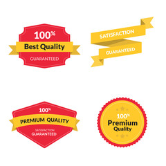 Sale quality badges. Round hundred percent assured label badge. Sticker vector illustration icons set