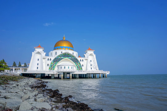 Malacca Straits Mosque (Masjid Selat Melaka), Malacca, Malaysia