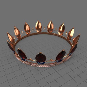 Queen crown with jewels 2