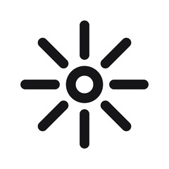 Sun icon vector isolated, abstract symbol