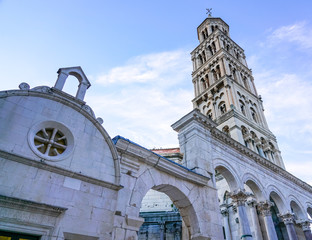 Tower at Diocletian's Palace in Croatia 