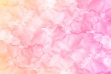 Abstract watercolor textured yellow pink fill with strains