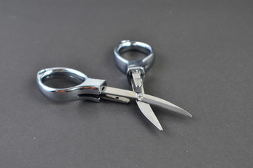 Metal Scissor with black background