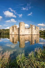 Historic Bodiam Castle in East Sussex, England