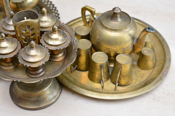 Traditional antique brassware