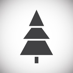 Fototapeta premium Christmas tree icon on background for graphic and web design. Simple illustration. Internet concept symbol for website button or mobile app.