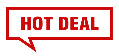 hot deal sign. hot deal square speech bubble. hot deal