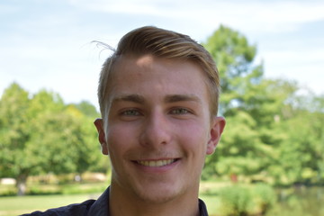 teen boy smiling outdoor