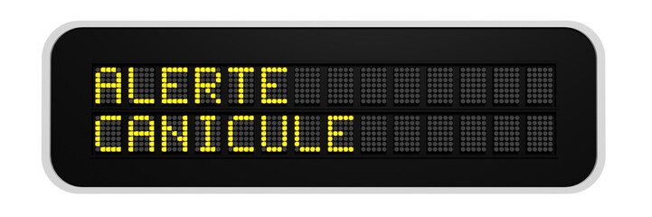 Panneau d'autoroute Alerte Canicule