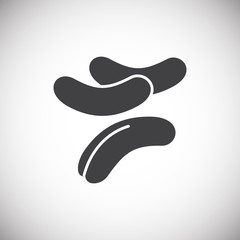 Nut related icon on background for graphic and web design. Simple illustration. Internet concept symbol for website button or mobile app.