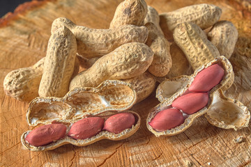 Delicious roasted peanuts.Peanut butter.Peanut butter sandwich