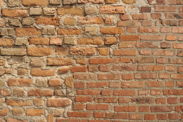 Obraz premium old red brick wall texture background