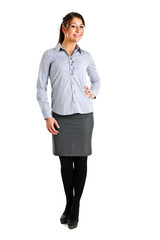 Young businesswoman portrait full length portrait