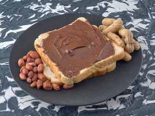 Delicious roasted peanuts.Peanut butter.Peanut butter sandwich