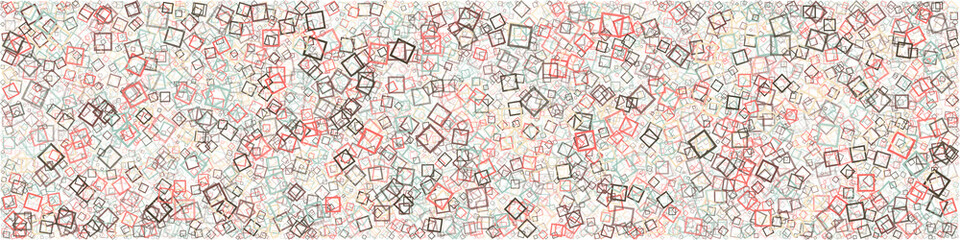 Abstract Generative Art color distributed donut squares polygons background illustration