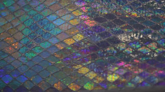 reflection iridescent background hologram holographic pattern texture mermaid/unicorn fantasy background stock, footage, video, clip,