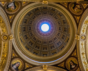 Sunday morning prayer in Basilica of St. Ishtwan, Budapest