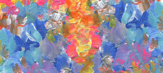 Abstract color acrylic brush strokes paint.