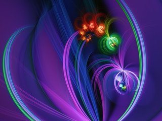 purple abstract fractal background 3d rendering illustration