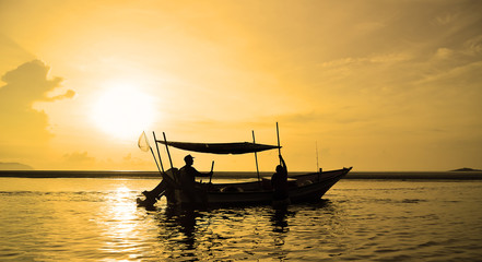Fishing Boat at Sunrise