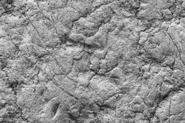 black-and-white background of a gray ancient wall , texture of an old rough stone