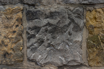 wall of old grey stone