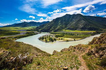 Chui-Oozy (the confluence of the rivers Chuya and Katun). Altai Republic, Russia