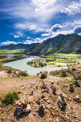 Chui-Oozy (the confluence of the rivers Chuya and Katun). Altai Republic, Russia