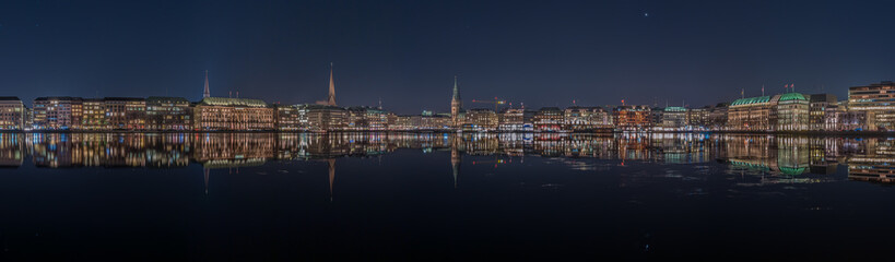 Obraz premium Hamburg,Binnenalster Panorama