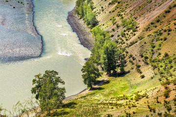Chui-Oozy (the confluence of the rivers Chuya and Katun). Altai Republic, Russia