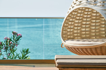 detail view from a tropical hotel