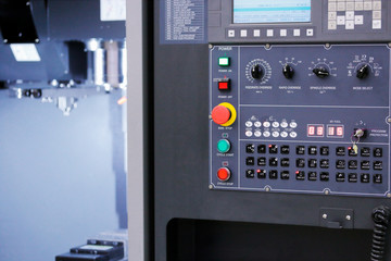 control panel of CNC vertical milling machine