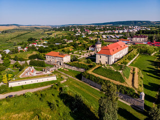 Zolochiv Castle, Ukraine. Drone shot