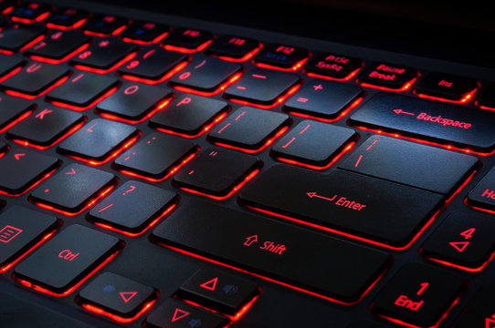 Keyboard with red back light