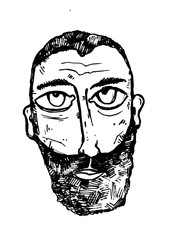 Hipster man with beard