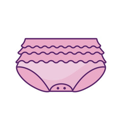 baby diaper for girl isolated icon