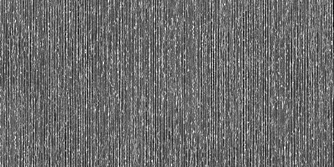 Texture or graphic pattern from short, thin line intersections, positioned vertically, obliquely, or horizontally. Textile. Paper. Monochrome. For posters, banners, retro and urban design