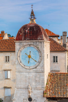 Loggia and Clock Tower, Trogir, Dalmatian Coast, Croatia, Europe