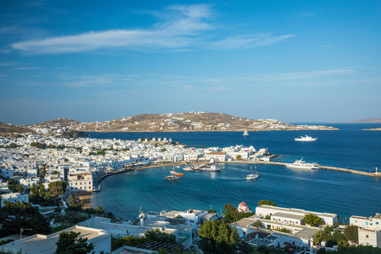 Harbour in Mykonos Town, Mykonos, Cyclade Islands, Greece