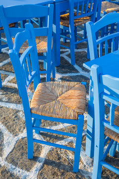 Cafe in Naousa, Paros, Cyclade Islands, Greece