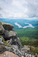 Lake Placed from Whiteface on a cloudy day