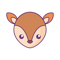 head of cute little reindeer baby character
