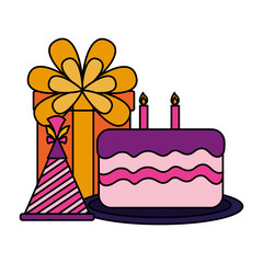 cake gift party hat birthday celebration