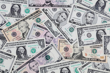 Assorted American banknotes